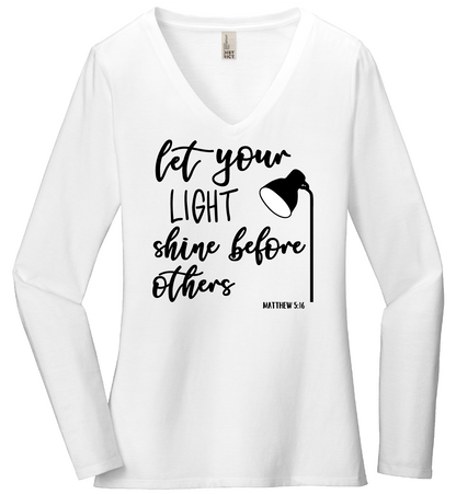 Womens Long Sleeve V-Neck